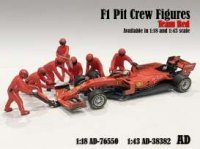 Figurines , 7 pcs, F1 Pit Crew Figures set I Team Rouge