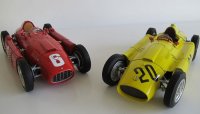 F1 Lancia D50 GP Turin nr6 Ascari + F1 Ferrari D50 GP Belgien nr20 A. Pilette