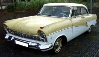 FORD TAUNUS 17M P2 1957 jaune, blanc.