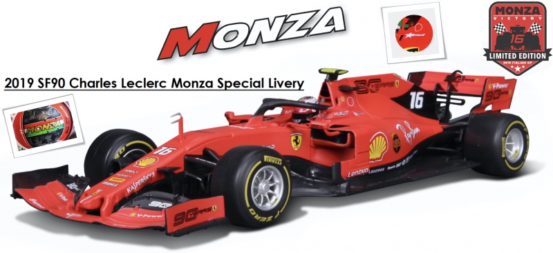 F1 Ferrari SF90 Nr16 CHARLES LECLERC 2019 - MONZA