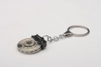 RACING BRAKE DISC KEYCHAIN,avec OMEGA SHAPE KEYRING,BLACK CALIPER