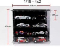 Vitrine Acrylic Multicase pour 6x 1-18 miniatures long 36, 8cm, large  12.50cm, haut 825cm.