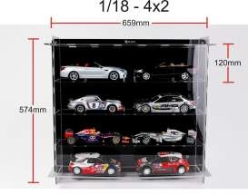 Vitrine Acrylic Multicase Voor 8  1-18 Scale Cars ,4x2