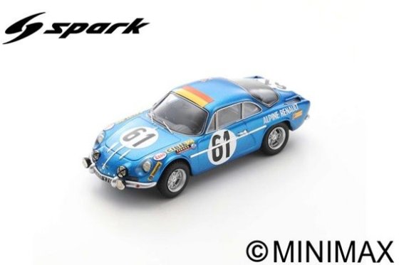 RENAULT ALPINE A110 N°61 24H LE MANS 1968 M. NUSBAUMER - J. BOURDON