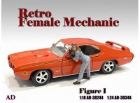 Figuur Retro Female Mechanic I