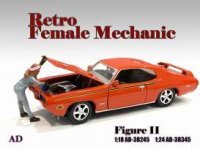 Figuur Retro Female Mechanic II