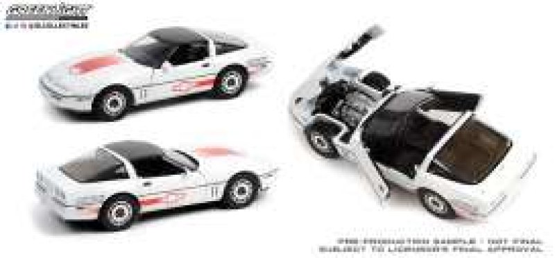 Chevrolet Corvette C4, 1988 ,blanc/ lignes orange