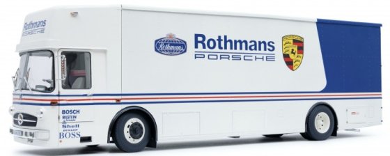 Mercedes O317 Renntransporter Rothmans Porsche 1/18 Schuco