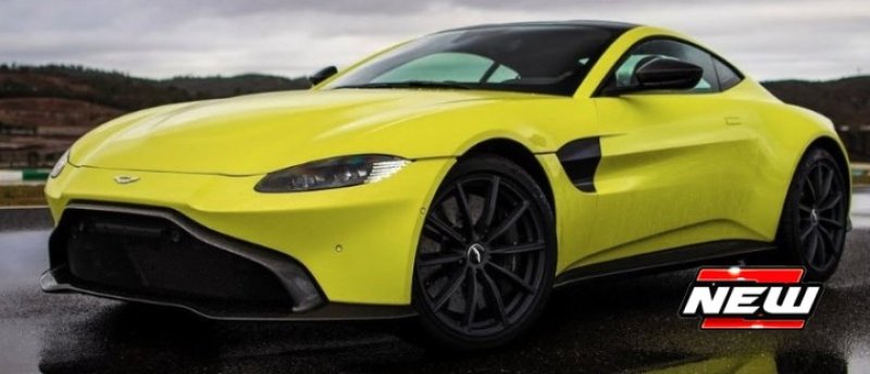 Aston Martin Vantage 2019 , Lime Essence , zwart dak carbon