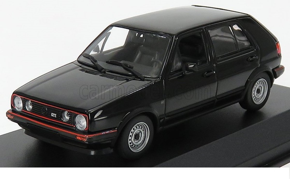 Schaalmodel Vw Golf Gti 4-deur - 1986 Zwart 1/43 | Minichamps