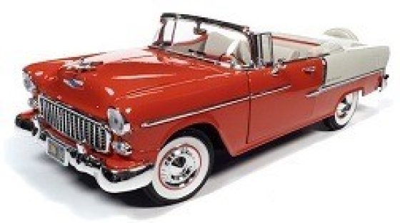 Chevy Bel Air Convertible,1955 , rouge  ,blanc