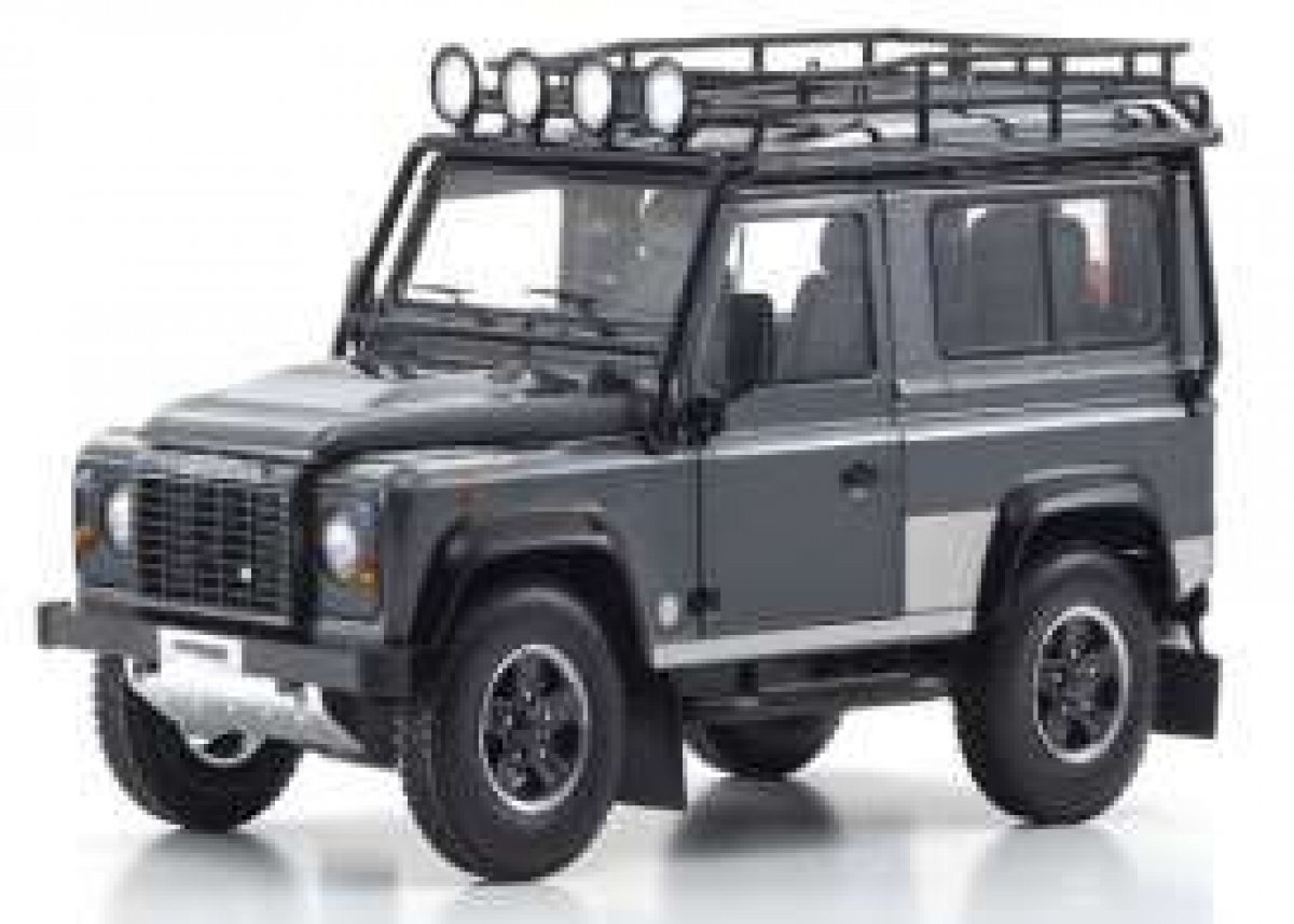 Verpletteren spiegel Nadruk Schaalmodel Land Rover Defender 90 , Donker Grijs 1/18 | Kyosho