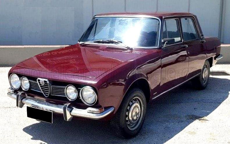 ALFA ROMEO 1750 BERLINA 1-SERIES 1968 bordeau