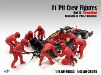 Figurines, 7 pcs, F1 Pit Crew Figures set II Team Rouge Ferrari