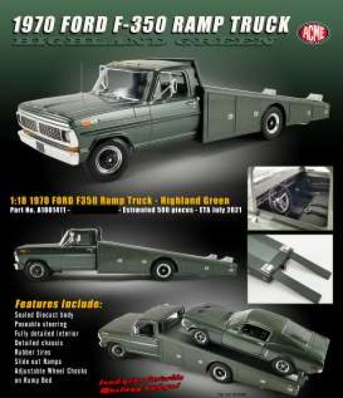 Ford F-350 1970 Ramp Truck 1/18 ACME Diecast