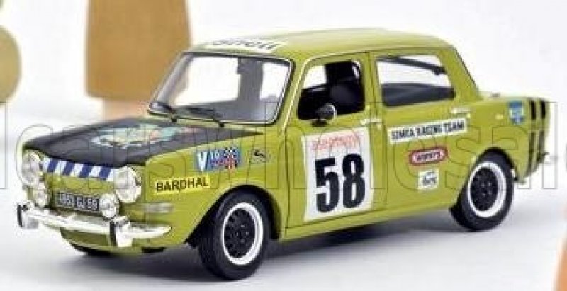 Modèle réduit Simca 1000 Rallye 2 Srt N°58 1973 - Acide Vert 1/18