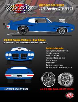 Pontiac GTO 1970 *Drag Outlaws*, blauw