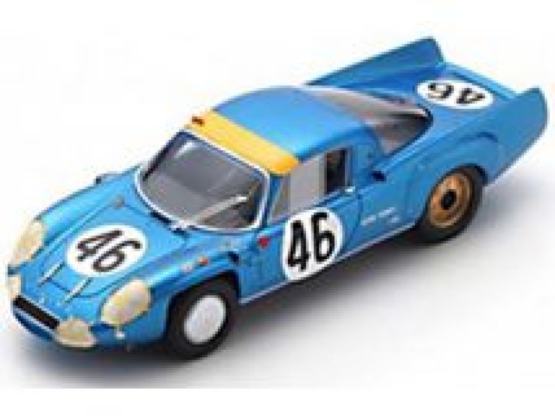 RENAULT - ALPINE A210 TEAM SOCIETE AUTOMOBILES ALPINE N 46 24h LE MANS 1967 H.GRANDSIRE - J.ROSINSKI - blauw