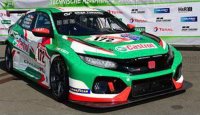 HONDA - CIVIC TCR TEAM CASTROL HONDA RACING N 172 24h NURBURGRING 2021 D.FUGEL - T.MONTEIRO - C.TOTZ - N.GIROLAMI , GROEN / WIT / ORANJE