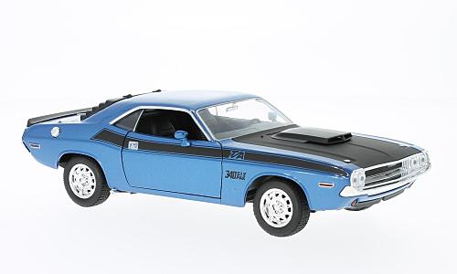 Dodge Challenger T/A, 1970 , metalic blauw zwart