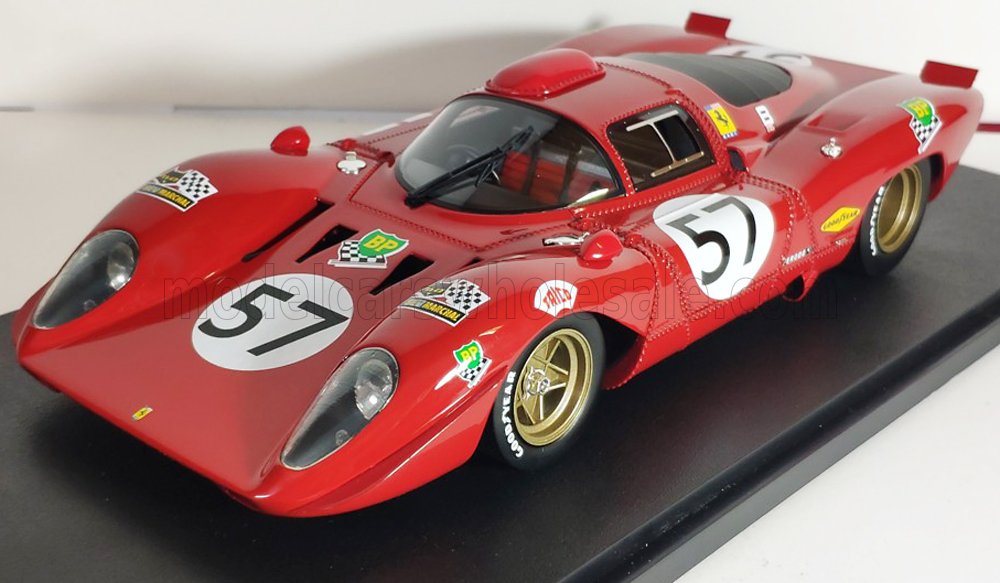 FERRARI 312P COUPE Nr57 24u LE MANS 1970 CHUCK PAR