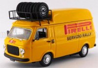 FIAT 238 VAN TETTO ALTO CON PORTAPACCHI PIRELLI ASSISTENZA RALLY 1973 - HIGH ROOF WITH RACK