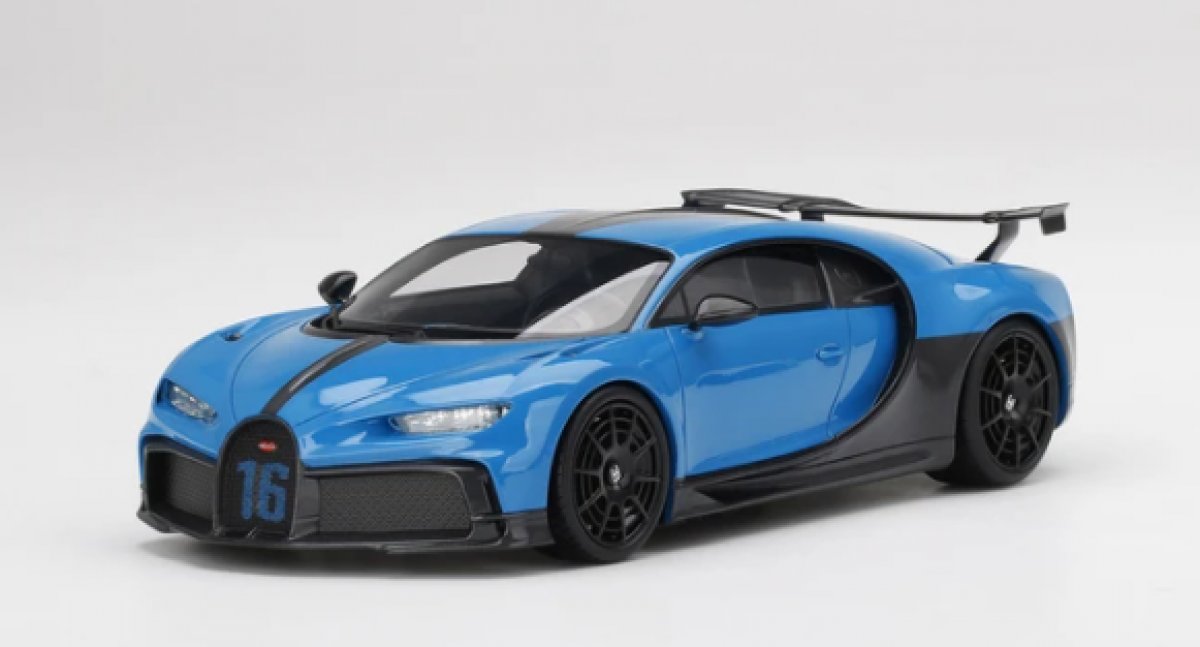 Schaalmodel Bugatti Chiron Pur Sport Agile Blauw 1/18 Truescale