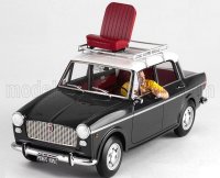 FIAT - 1100D WITH MIMMO FIGURE (CARLO VERDONE) 1981 BIANCO ROSSO E VERDONE MOVIE , Gris