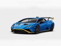 LAMBORGHINI HURACAN STO - BLU NETHUNS WITH GIALLO BELERNUS FRAMES , Bleu