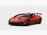 LAMBORGHINI HURACAN STO - ARANCIO XANTO WITH BLU NILA FRAMES AND LIVERY , Oranje