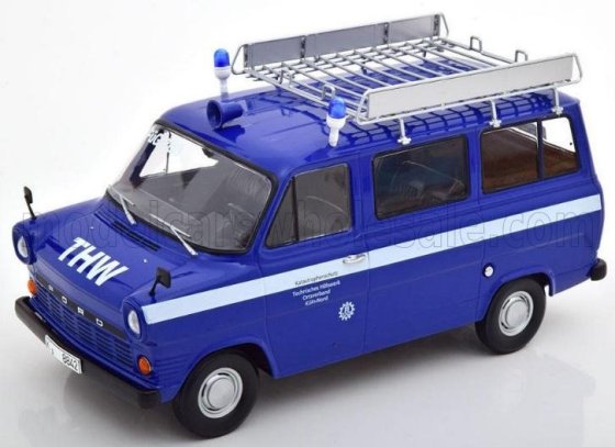 FORD TRANSIT MINIBUS THW COLOGNE avec porte-bagage 1965 - BLUE