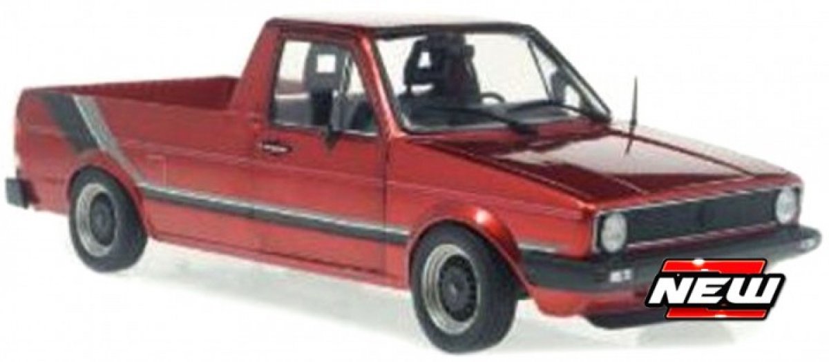 Schaalmodel Vw Caddy 1 Custom , Rood Solido