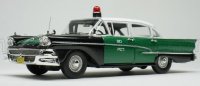 FORD USA - FORD CUSTOM 300 NEW YORK CITY POLICE DEPARTMENT 1958 - WHITE GREEN BLACK