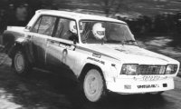 Lada 2105 VFTS, No.8, Rallye Vala?skaá Zima, V.Blahna/P.Schovanek, 1986