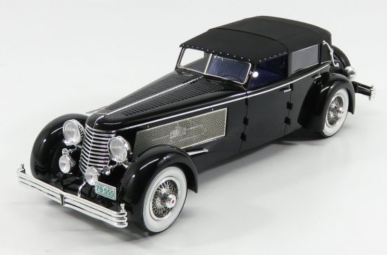 DUESENBERG - SJ TOWN CAR CONVERTIBLE CLOSED CHASSIS 2405 BY ROLLSON 1937 - PERSONAL CAR RUDOLF BAUER - ZWART