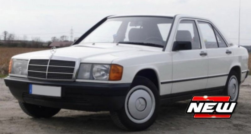 Mercedes 190E 1984 , 6 openingen ,wit