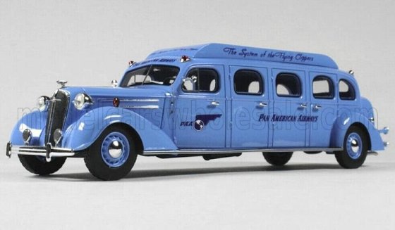 CHEVROLET - LIMOUSINE AUTOBUS - PAN AMERICAN - PAN-AM - 1936 - BLAUW