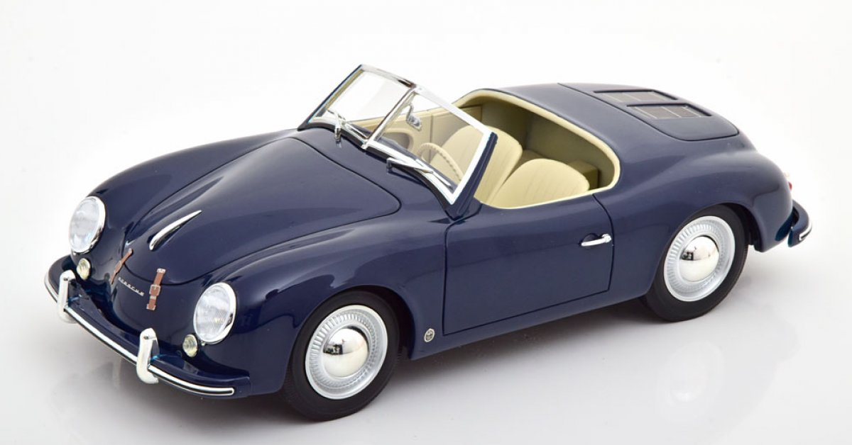 Schaalmodel Porsche 356 America Roadster Spider 1952 , Blauw 1/18