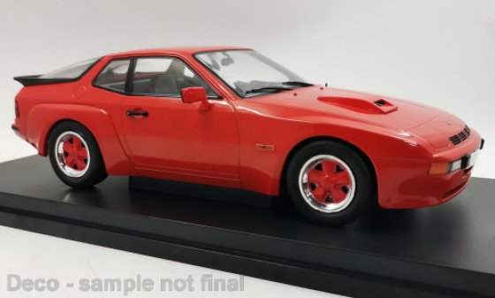 Porsche 924 Carrera GT, rood, met rode velgen, 1981
