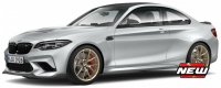 BMW M2 CS WITH GOLDEN WHEELS 2020, argent / noir