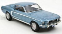 Ford Mustang Fastback GT 1968 blue metallic clair.