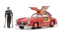 MERCEDES BENZ - 300SL COUPE GULLWING (W198) 1954 - CON SCI - ROUGE