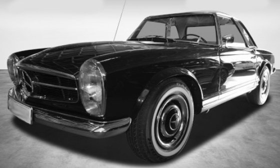 Mercedes 230 SL (W113), bleu