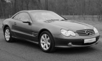 Mercedes SL 500 (R230), metallic-blauw