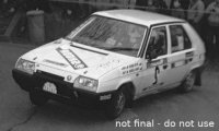 Skoda Favorit 136 L, No.2, Rallye Vala?skaá Zima, P.Sibera/P.Gross, 1989