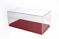 Vitrine 1/18 Base ROOD LEDER 135mm x 328mm x 168mm.