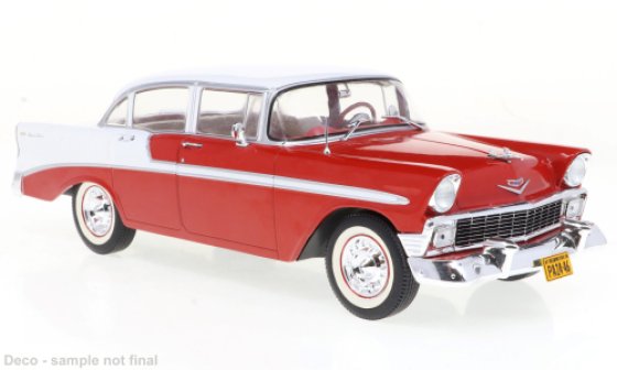 Chevrolet Bell Air 4-door Sedan, rouge/blanc, 1956