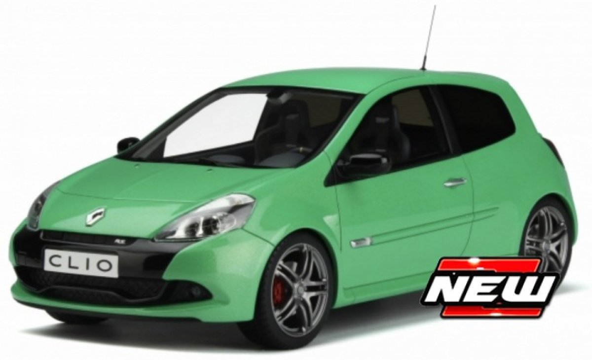 aardbeving Dapperheid Roei uit Schaalmodel Renault - Clio 3 Rs Phase 2 2011 - Alien Groen 1/18