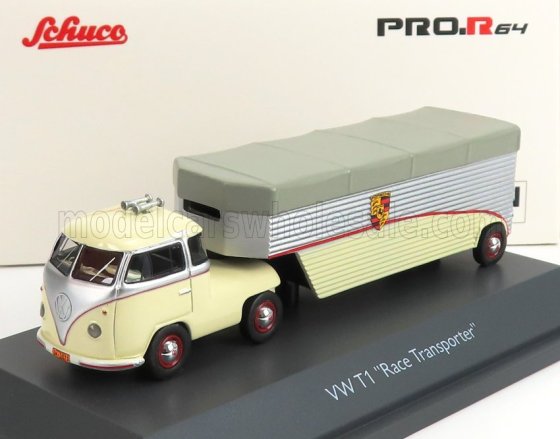 Volkswagen T1b Continental Motors Porsche Transporteur de voitures 1962 1/64 Schuco