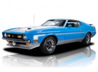 Ford Mustang Boss 351, grabber 1971  bleu / blanc